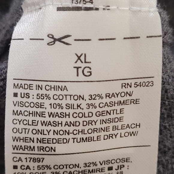 Banana Republic men's dark grey long sleeve vneck pullover sweater - Picture 5 of 7